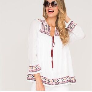 Boutique Tribal Bohemian Tribal Shirt Coverup , cardigan , tunic NWT size S/M